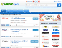 Tablet Screenshot of couponpark.com